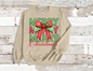 Merry Christmas Coquette Red Bow Sweatshirt (HTV)