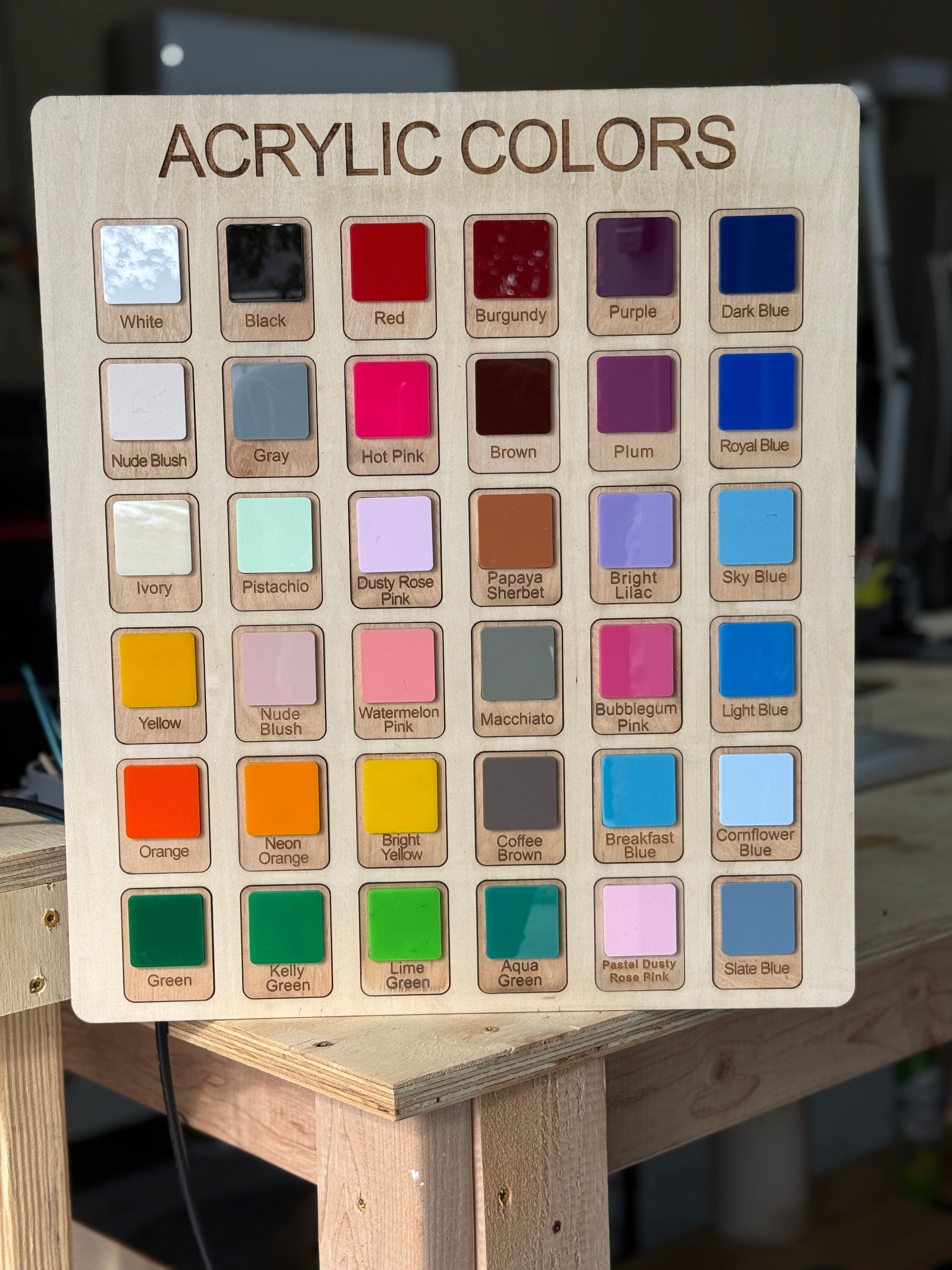 Acrylic color Chart