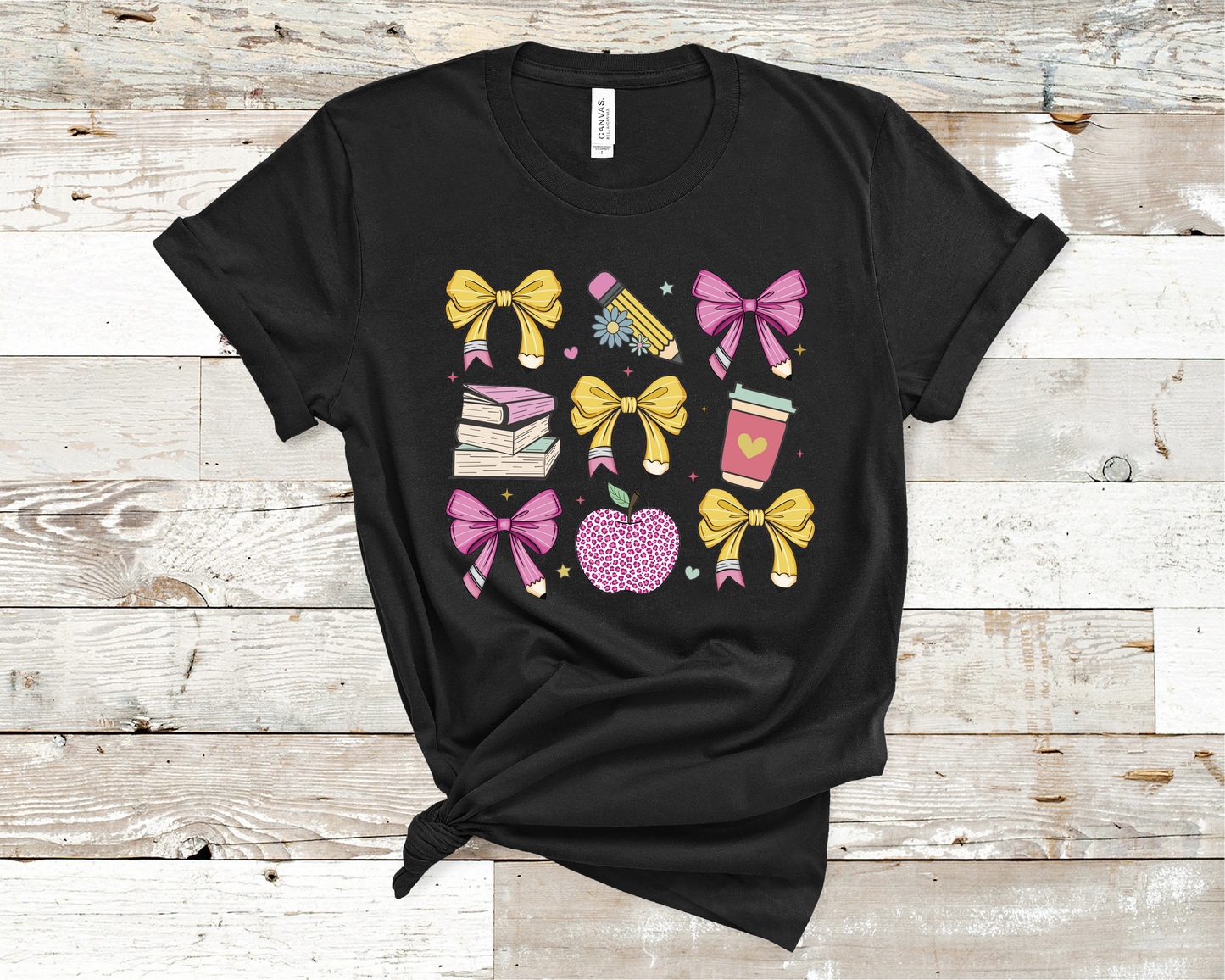 Coquette Teacher T-shirt - Back to school Gift, Coquette, books, and pencil