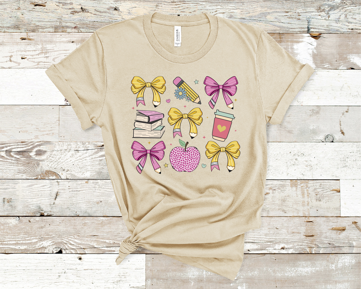 Coquette Teacher T-shirt - Back to school Gift, Coquette, books, and pencil