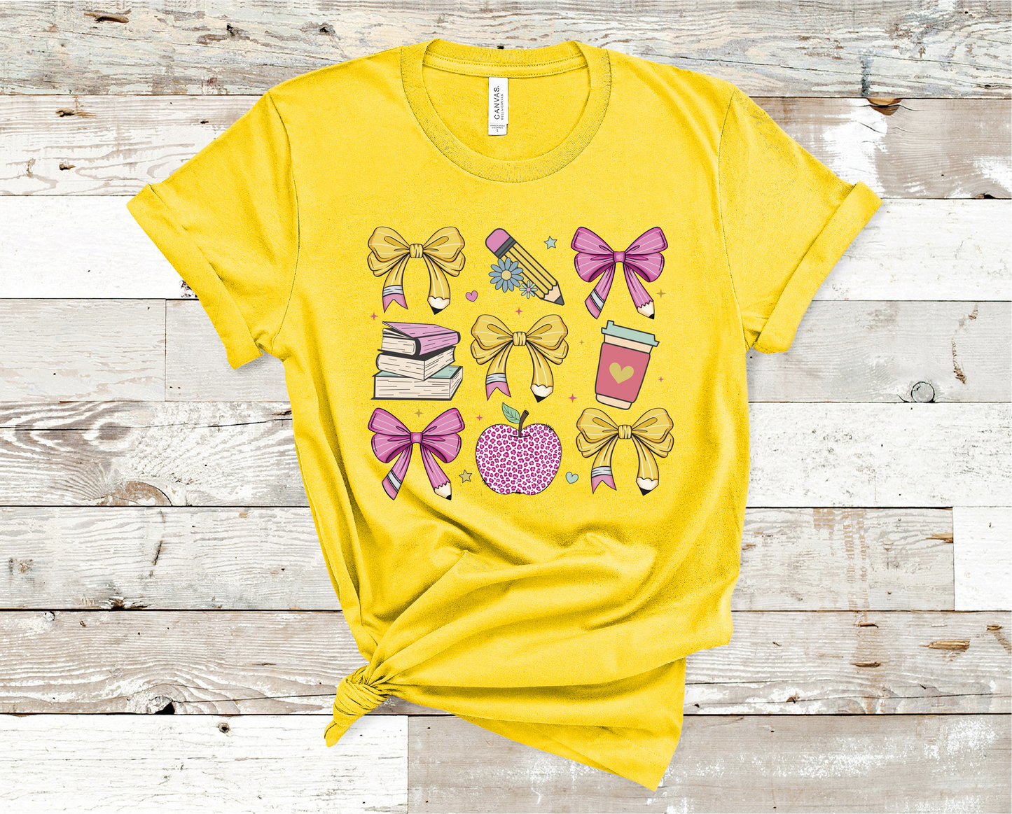 Coquette Teacher T-shirt - Back to school Gift, Coquette, books, and pencil