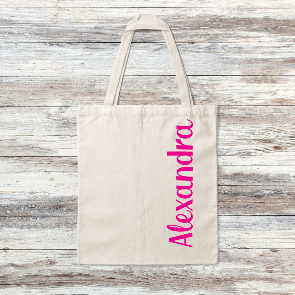 Tote Bag Custom Name - Personalized Name tote bag 11 x 14
