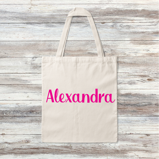 Tote Bag Custom Name - Personalized Name tote bag 11 x 14