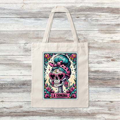 La Chingona Tarot Card Tote Bag 11 x 14