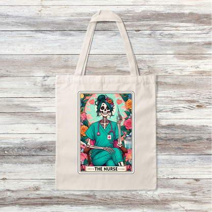 The Nurse Tarot Card Tote Bag 11 x 14