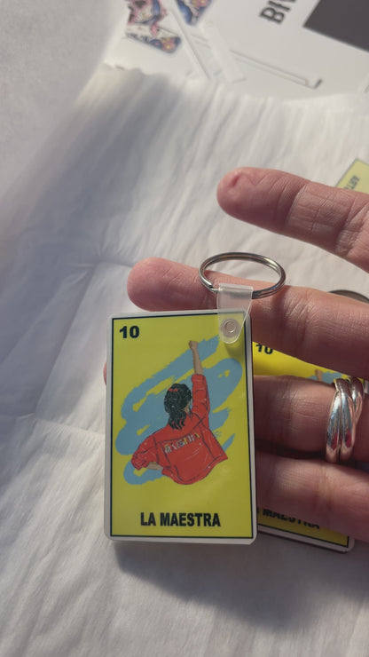 La Maestra Keychain red Jacket | Teacher Keychain
