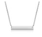 Custom Engraved Stainless steel horizontal bar engraving blank necklace